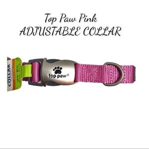 NWT Top Paw Pink MEDIUM ADJUSTABLE COLLAR